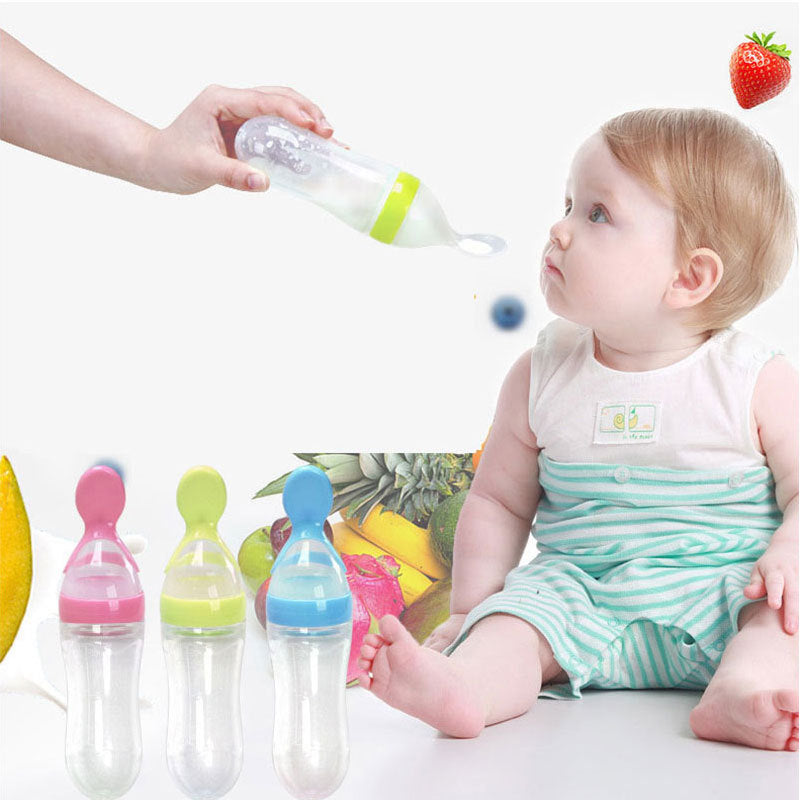 Silicone Baby Feeding Spoon Bottle