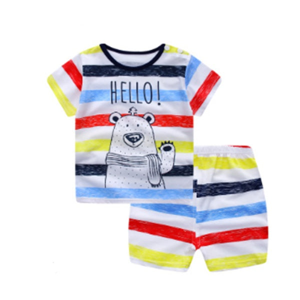 Baby Cartoon Summer Outfit Set