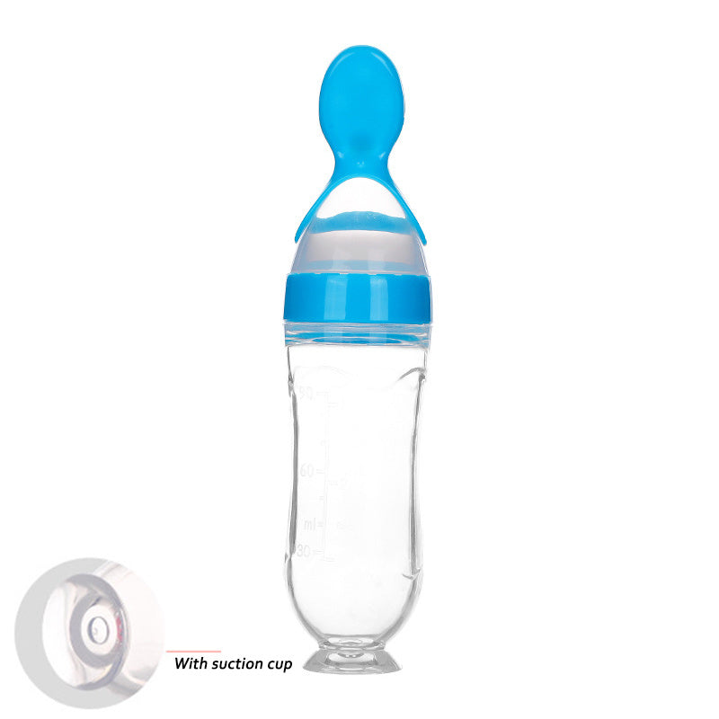 Silicone Baby Feeding Spoon Bottle