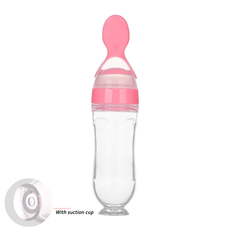 Silicone Baby Feeding Spoon Bottle