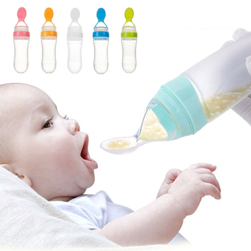 Silicone Baby Feeding Spoon Bottle