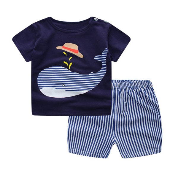 Baby Cartoon Summer Outfit Set