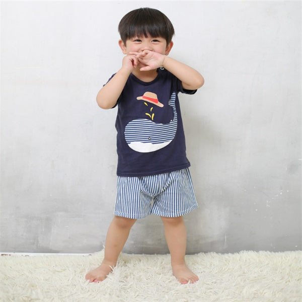 Baby Cartoon Summer Outfit Set