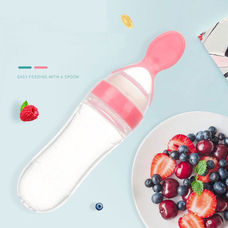 Silicone Baby Feeding Spoon Bottle